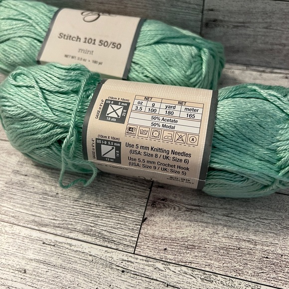 !Bundle of 2 Yarn Bee Stitch 101 50/50yarn skeins: color Mint - Picture 4 of 7